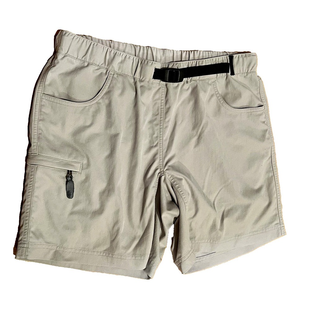 IBEX New Wool Order Womens Medium Gray Shorts Belted Elastic Waist Hiking 31"x7"
